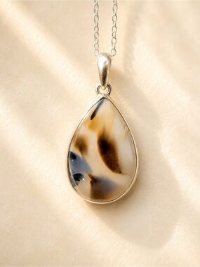 Montana Agate Pendant 925 Silver